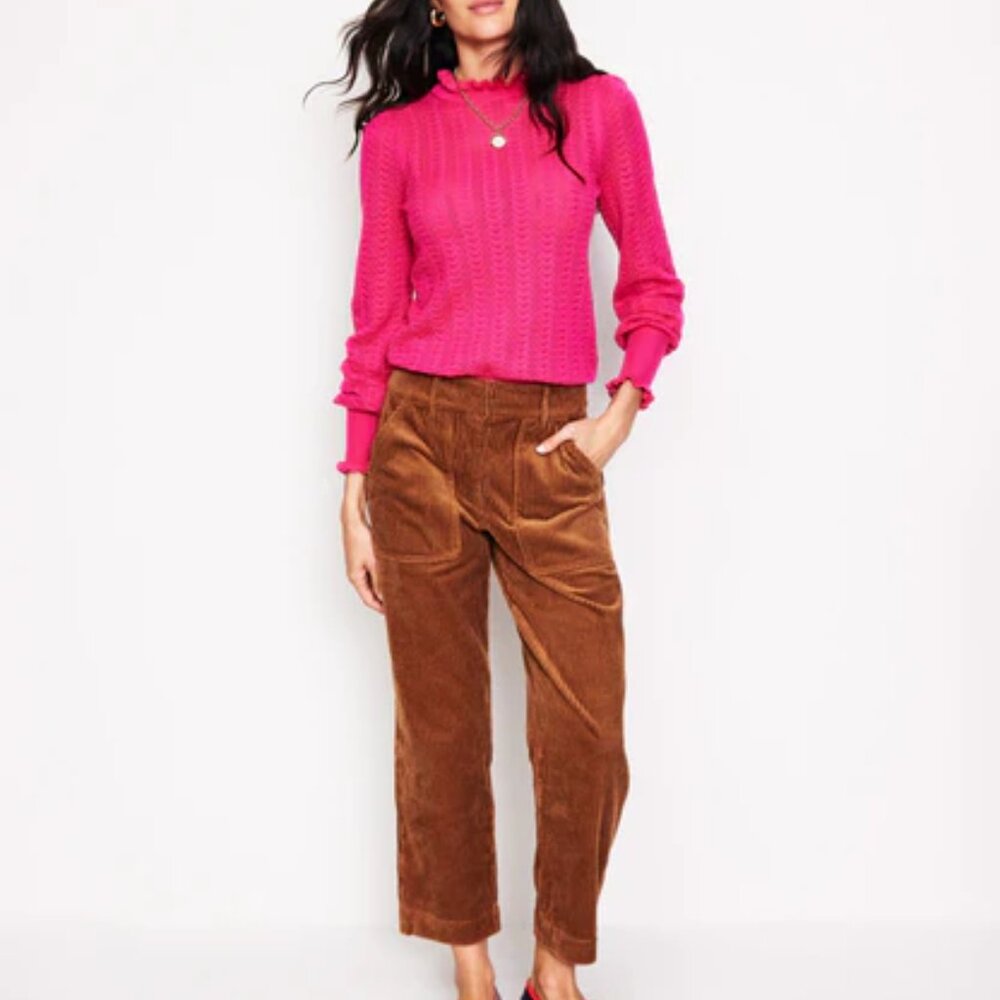 Boden Tapered Cord Cargo Pants Tan Never worn NWOT Size 6